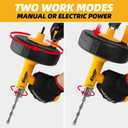 Drain Auger, Drain Snake with Drill Adapter, 25ft Plumbing Auger Heavy Duty Flexible Sink Steel Plumbing Auger Bathroom Hair Clog Removal Tool