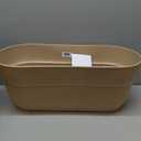 EMSCO Group Bloomers Railing Planter with Drainage Holes 24" Weatherproof Resin Planter Sand
