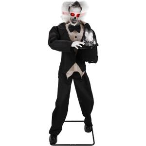 Haunted Hill Farm 5.9-Ft. Magician Halloween Animatronic