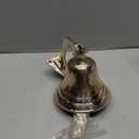 4" Solid Brass Bell Quality Marine Wall Mounted Ship Hanging Bell Perfect for Dinner, Indoor, Outdoor, School, Bar, Reception, Last Order & Church by The Metal Magician
