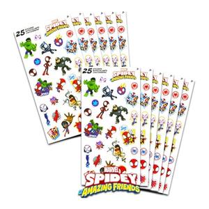 Spiderman Party Favors for Boys & Girls Bundle ~ 12 Pack Spiderman Sticker Sheets for Kids Birthday Party Goodie Bags | Spiderman Party Supplies