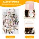 CUBETASTIC Extra Large Nail Polish Organizer Case Holds 86 to 100+ Bottles Nail Polish & Nail Lamp, Nail Supplies Storage Carrying Bag with 2 Removable Pouches