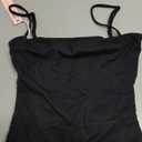 QINSEN Basic Cami Tank Top for Women Spaghetti Straps Sleeveless Double Lined Fashion T Shirt Tops Black XS