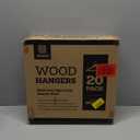Wooden Hangers - 20 Pack, Heavy Duty, Non Slip Wood Hangers for Coats, Jackets, Suits, & Pants - Clothes Hangers for Closet W/Bar and Notches