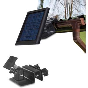 HOLACA Weatherproof Gutter Mount for Ring Solar Panel- Adjustable Aluminum Alloy Outdoor Mount Accessories for Ring Solar Panel (Black)
