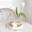 Round Decorative Tray for Coffee Table, Entryway Table, Bathroom Decor, Desk Organizer for Perfume, Candles, Keys, Jewelry Home Decor Trays (Round) (9")