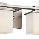 Kichler Tully 15" 2 Light Vanity Light with Satin Etched Cased Opal Glass Antique Pewter