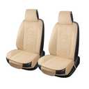 Linen Car Seat Covers Breathable Cloth Fabric Front Seat Protectors Automotive seat Covers Universal Fit for Most Cars Vans SUVs and TrucksBlack2PCS