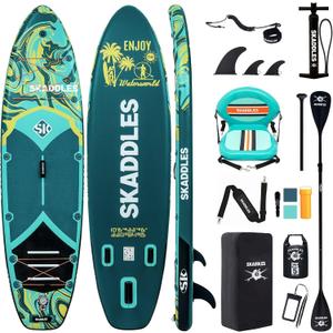 10’6’’ Inflatable Stand Up Paddle Board (SUP) for Adults and Youth with Non-Slip Deck – Complete Accessories Kit, for Fishing, Yoga, Fitness & Family Fun