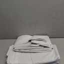 Guken White Linen Blackout Curtains 84 Inch Length 2 Panels Set for Living Room Bedroom Back Tab Thermal Insulated 100% Black Out Drapes Room Darkening 84 Inches Long