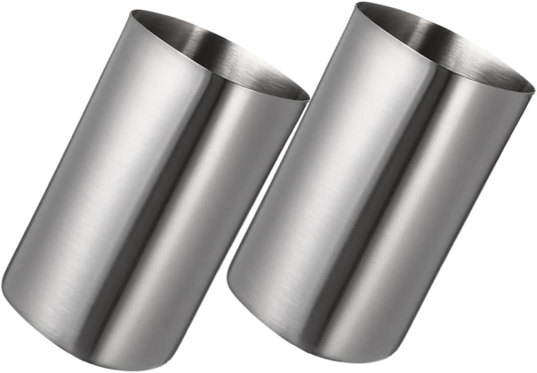 2pcs Stainless Steel Tooth Brush Cup Brushing Cup Brush Holder Stackable Tumblers