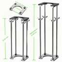 1 Pack Kitchen Undermount Sink Support, Undermount Sink Brackets, Adjustable Support Bar and Sink Repair Kit for Kitchen and Bathroom (Modern 4-Bar Support, 22.05inch - 25.98inch)