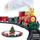 OCHIDO Christmas Train Set, Electric Train Set with Smokes, Lights and Sound, Toy Train Set for Under Christmas Tree, Christmas Tree Train Gifts for 3 4 5 6 7 8+ Year Old Kids
