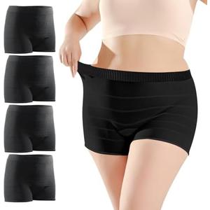 CARER Healthcare Incontinence Pregnancy 4 PCS Mesh Underwear Postpartum Must Have Hospital Provide High Waist Breathable Mesh Panties Great for Post-surgical and Postpartum Recovery Black Size S -M