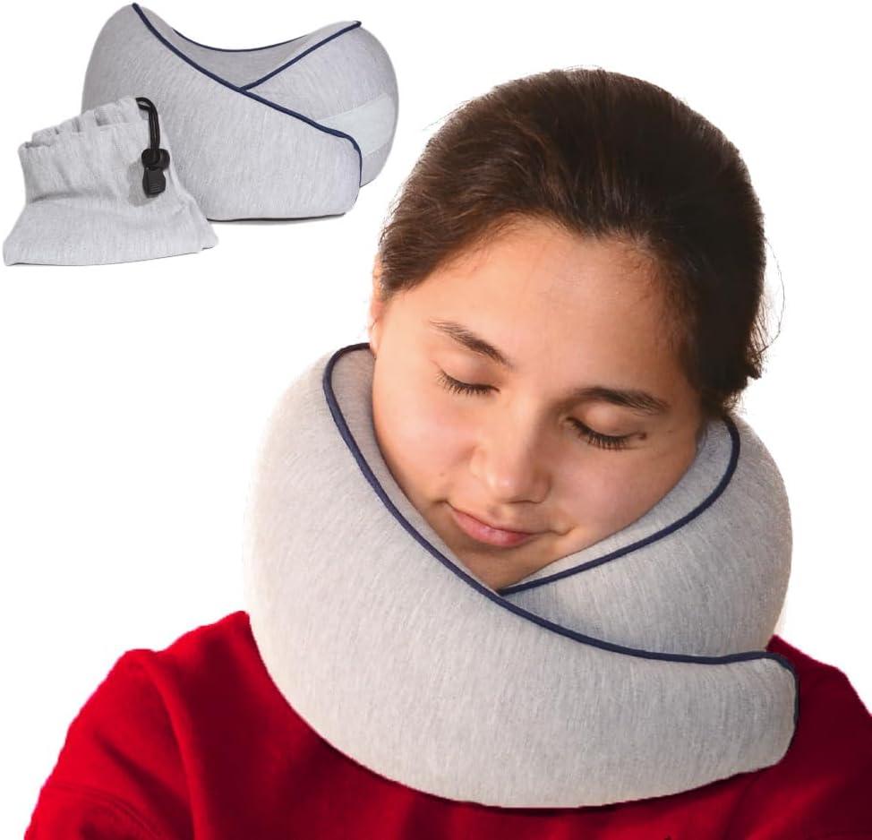 ETONVILLE Memory Foam Travel Pillow | Provides Real Support for Head, Neck and Chin | Best Firm Airplane Pillow for Long Flights
