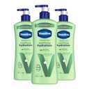 Vaseline Intensive Care Body Lotion for Dry Skin Soothing Hydration Lotion Made with Ultra-Hydrating Lipids + 1% Aloe Vera Extract to Refresh Dehydrated Skin 20.3 oz, Pack of 3 (packaging May Vary)