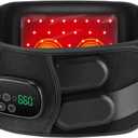 Cordless Sciatica Pain Relief Devices - 660nm 850nm Near Infrared Red Light Therapy Belt Lower Back with Heating Soothing Vibration, Support to 50" Waist, Auto Off, 1H Run Time