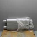 Universal 80Series Mufflers 2.25 Inch Dul Inlet (ID) 2.25 Inch Dul Outlet (ID), 3 Chamber Performance Automotive Muffler Exhaust FH20D20 (Silver)