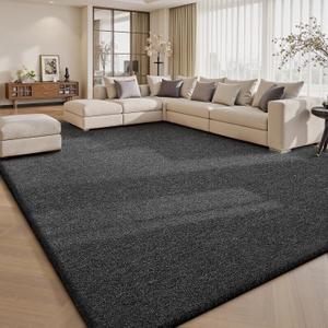 Sour Lemon 8x10 Area Rugs for Living Room Bedroom, Large Rug Carpet Grey