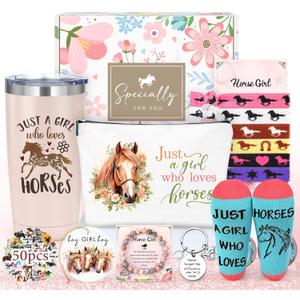 Horse Gifts for Girls Women Hobby Horse Stuff for Girl Horses Themed Gifts Accessories for Horses Lovers, Equestrian Girls, Cowgirl Gift Decoration Supplies Stuff for Equestrian Women