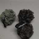 myHomeBody Large 70g Loofah Sponge, Bath Body Scrubber for Women, Men, Exfoliating Shower Pouf with Activated Charcoal - 2 Graphite Gray + 1 Sage Green, 3 Pack