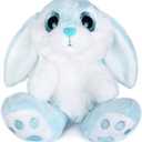 My OLi Bunny Stuffed Animal 8.5in Plush Rabbit with Floppy Ear Bedtime Friend Soft Toy Gifts for Girls Boys Kids, Blue