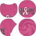 PQZ Breast Cancer Shirts for Women Cancer Awareness Tee Womens Butterfly Tee Shirt Cancer Survivor Tops (Small)