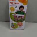 Bright Starts Pop 'N Sit Portable Booster, Indoor/Outdoor Use, Floor Seat with Feeding Tray, Pink, 6 Mos - 3 Yrs