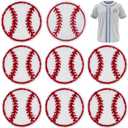 TEHAUX Wear-Resistant Baseball Hat Patches 3.03 Inch Embroidered Appliques for DIY Clothes Decoration Repair on Jackets Bags Hats