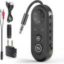 Bluetooth 5.4 Transmitter Receiver for 2 Airpods or Headphones, Airplane Bluetooth Adapter with aptX Low Latency, 20Hr Playtime, 3.5mm Audio AUX Jack for Flight,TV,PC,Gym,Tablets Car Stereo