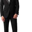 Alton Lane Mercantile Tuxedo Tailored Fit - Premium Quality Tuxedo for Men, Stylish and Elegant Formal Suit for Men, Raven Black, 42R