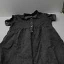 Denim Dress for Women Short Sleeve Button Down Summer Babydoll Casual Jean Dress Tunic Top (Medium)