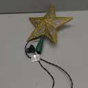 Dazzle Bright 11'' Star Tree Topper, Glitter Christmas Tree Top with 10 Lights, Xmas Tree Decoration (Gold)