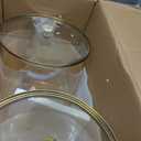 Honeydak 2 Pack 2.5 Gallon Each Amber Glass Drink Dispensers with Spigot, Gold Accent, Beverage Dispensers with Stand for Lemonade Juice Water Iced Tea Cocktails