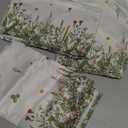 Horaldaily Spring Summer Cloth Napkins 18 x 18 Inch, Wild Flowers Floral Party Dinner Decoration Washable Napkins Set of 4 (Beige)