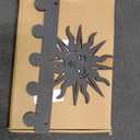 MAYJOYDIY Wooden Sun Key Hooks Wall Mounted 11.87.8 inch Rustic Sun Wall Hook Keys Towels Hook Black Nature Art Key Rack with 5 Alloy Hooks for Gift Bedroom Kitchen Entryway Office