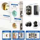 Veise Keyless Entry Door Lock with 2 Knobs, Electronic Backlit Keypad Deadbolt with Handle Set, Auto Lock, One-time Codes, Smart Deadbolt for Front Door, Easy Installation, Oil-Rubbed Bronze
