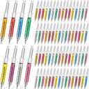 Estune 100 Pcs Syringe Retractable Nurse Pens Novelty Fun Multi Colors Medical Blood Ballpoint Pens Gifts for Nursing Student School Supplies Birthdays Doctor Pretend Party Favors(Classic Style)