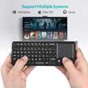 Rii Mini Keyboard with Touchpad,Bluetooth Keyboard Backlit,Handheld Wireless Keyboard for Smart TV,Android TV Box,Fire TV Stick,HTPC,Projector,PC,Smartphone,Office,Home