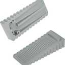 HOMOTEK 4 Pack Wedge Rubber Door Stops Gray- Non-Slip Stoppers for Narrow Gaps 5-10mm, Stackable up to 15-45mm - Floor & Wall Protector for Door Bottom