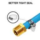 Hose Barb Fittings 1/8" Barb to 3/8" NPT Male Thread Brass Metals Adapter Connector(5 Pcs)