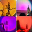 Sunset Lamp Projector Night Light Projection Lamps Christmas Light with Remote Mood Lighting Rainbow Sunlight lamp Led Colorful Changing for Home Bedroom