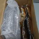 WDF 30Guest Black and Gold Plastic Plates - New Year Plates - Gold Plastic Silverware With Black Handle Baroque Black and Gold Disposable Dinnerware for Graduation Wedding Party Birthday (10.5 inch)