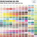 Acrylic Gel Pens for Coloring, 252 PCS Colored Pen Gift Set | 0.6mm Tip with Portable Storage Bag for Black Paper & White Paper, Perfect for Adult Coloring, Journaling, Doodling, Drawing