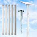 Starlink Mini Pole Mount Kit, Starlink Pole Mounting, 9ft Starlink Ground Features a Durable 1.5'' Diameter Pole with No Dig Ground Anchor, Suitable for Starlink V4 (Mini Mount)