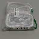 Hoolerry 3 Pcs Clear Hard Zipper Case Makeup Bag Plastic Zipper Pouch Christmas Storage Case Portable Travel Organizer Bin for Cosmetics, Building Blocks, Puzzles(White,Xs)