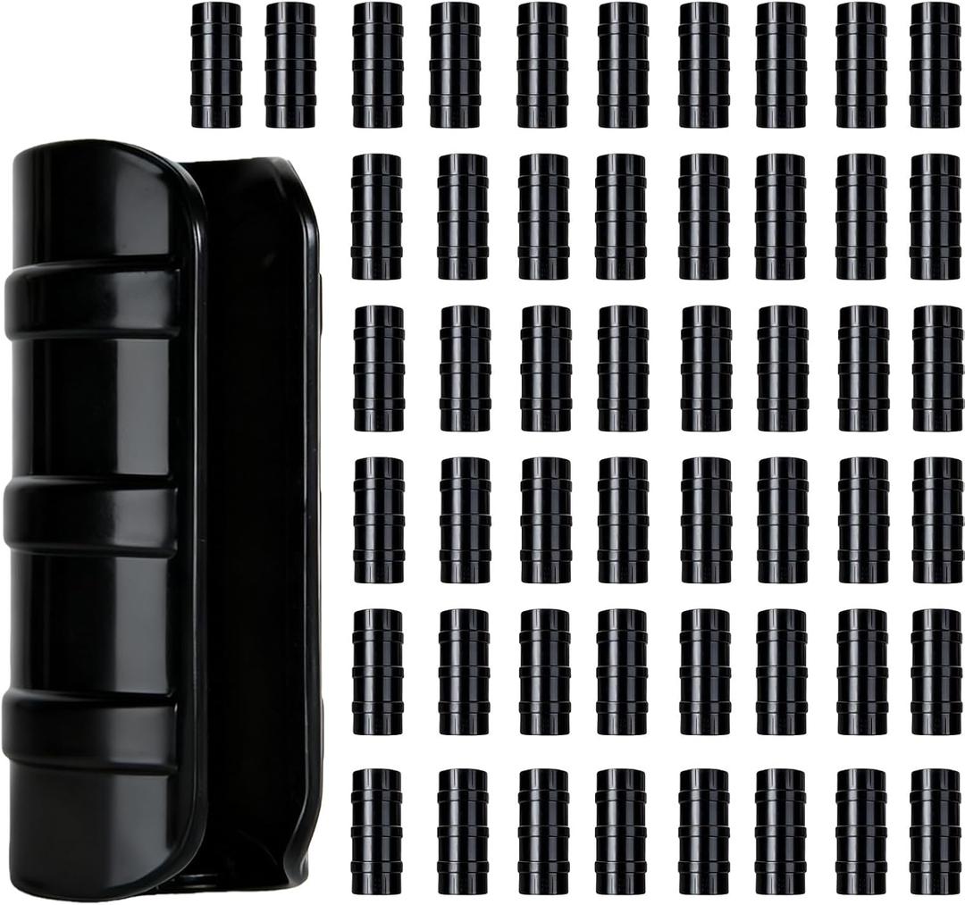 50PCS 3/4 Inch(25mm) Greenhouse Clips – Black Plastic Clamps for PVC Pipe, Garden Buildings, Greenhouse Films, Sunshade Nets, Shelters, Farming, and Gardening (3/4 in)