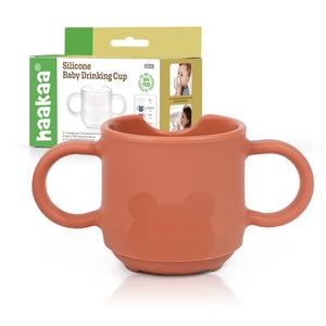 haakaa Silicone Baby Training Cup, Toddler Learning Open Cup for Baby 6 Months+, Drop-Proof BPA Free, 5 Ounce (Red)