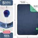 IMPROVIA® Washable Underpads, Heavy Absorbency Reusable Incontinence Pads for Kids, Adults, Elderly, and Pets, Waterproof Protection Floor (Navy & Green, 34"x52" (Pack of 2))