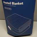 Heated Blanket Throw with 2 Wearable Buttons, Lux-Soft Flannel Sherpa Electric Blanket 9 Heat Levels & 1-10H Timer, 50"x60" Wearable Heated Throw Blanket, ETL Certified Machine Washable (Grey)